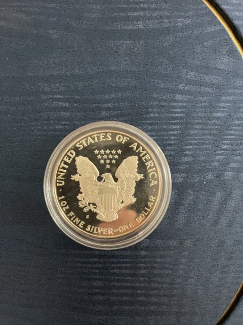One Dollar 1 Oz Fine Silver American Eagle - Liberty Usa 1987 3