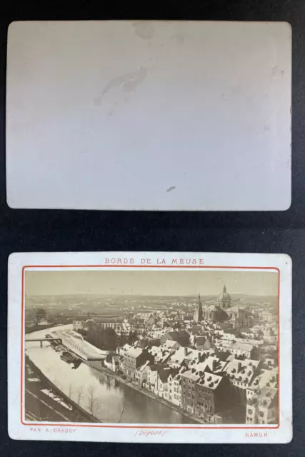 France, Namur, le bords de la Meuse Vintage cdv albumen print, Photo. A. Dandoy