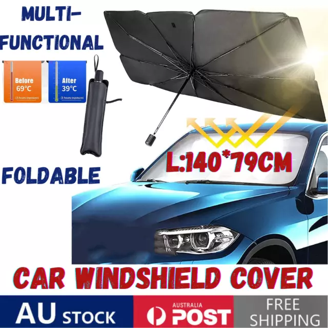 Foldable Car Windshield Sunshade Umbrella Front Window Cover Visor UV Protect L