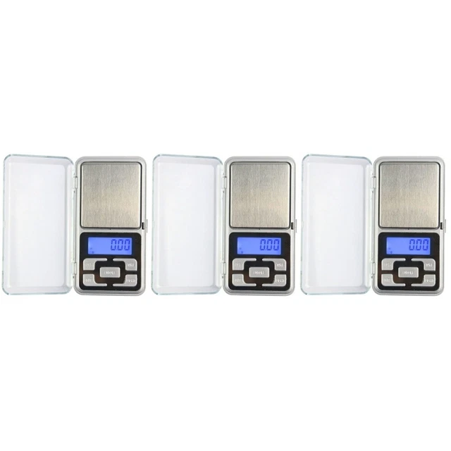 3pcs Electronic Pocket Scale 500G/0.01G Precision Jewelry Scale Balance for