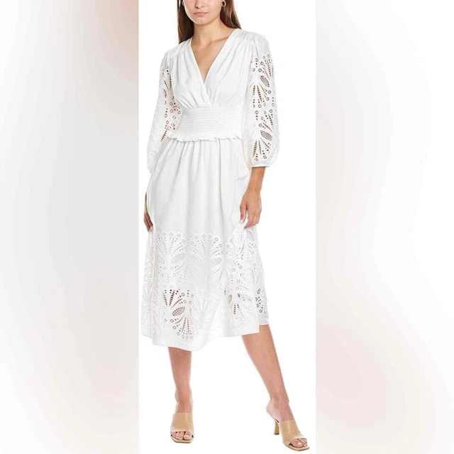 NWT Shoshanna Ari Dress Optic White 4