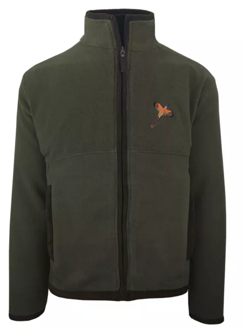 Hazy Blue Liston Mens Full Zip Fleece Jacket Pheasant Logo Country Coat Shooting 2