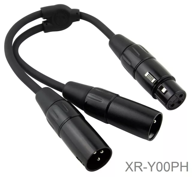 6 Zoll Pig-Hog XLR (3-polig) Buchse auf 2-XLR Stecker Y-Splitter OFC Kabel