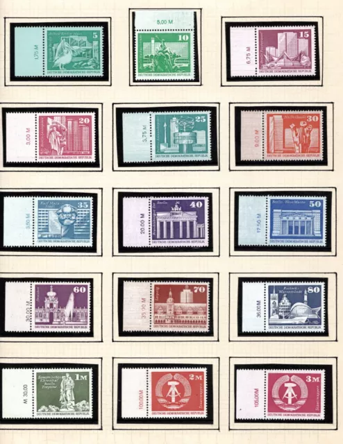 DDR 1820 - 1967, Aufbau Großformat kpl. mit Oberrand, tadellos postfrisch