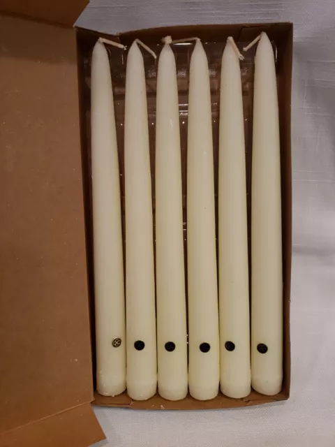 PartyLite~6 Pack~10" Taper Candles~P0711 ~Unscented ~Ivory~New in Box(B1)