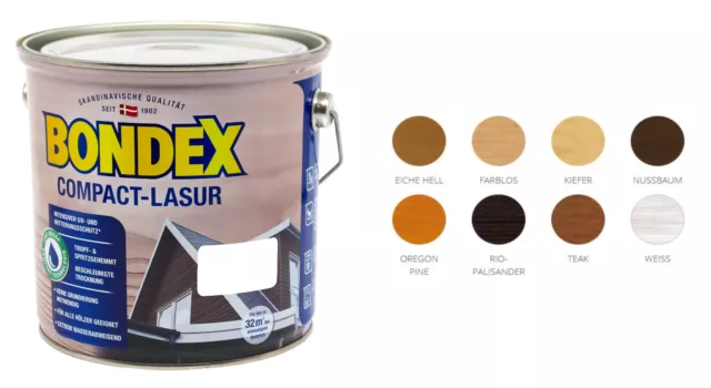 Bondex Compact-Lasur BEULE Holzlasur Holzschutzlasur Farb- & Größenwahl