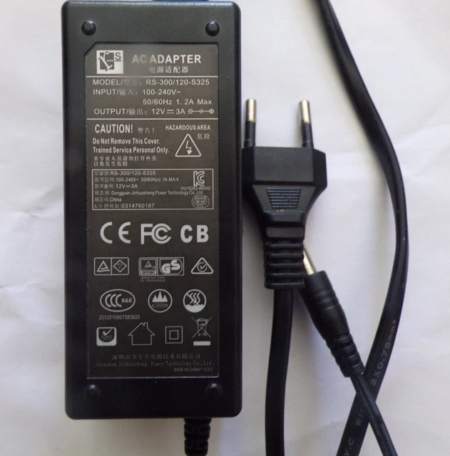 Adaptateur Secteur Alimentation Chargeur 12V pour Remplacement Disque