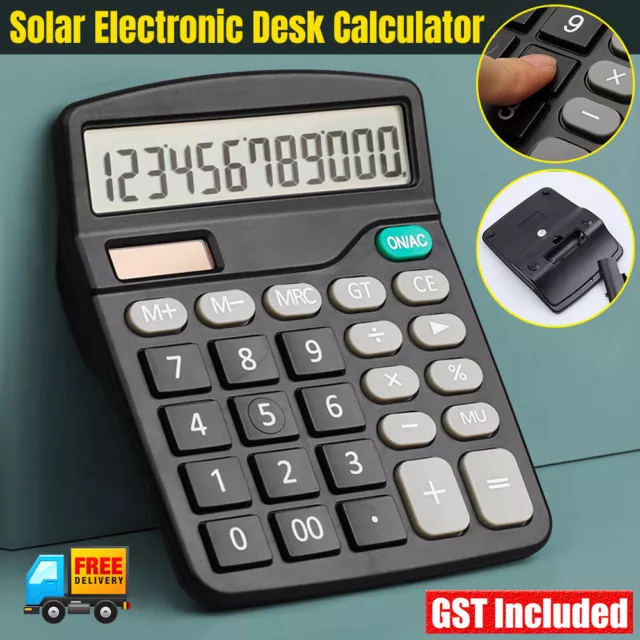12 Digits Electronic Calculator Solar Calculator Dual Power Desktop Calculators