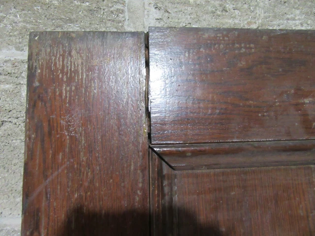~ ANTIQUE OAK 6 PANEL DOOR WITH HARDWARE I ~ 32 x 81.5 ARCHITECTURAL SALVAGE 5