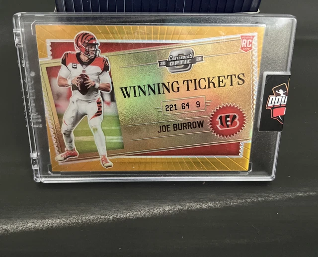 2020 Joe Burrow Optic Contenders Winning Ticket Gold 4/10 Rookie Card RC Bengals