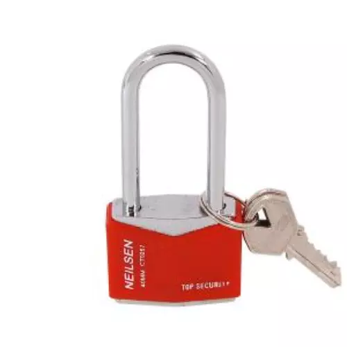 40mm Long Shackle Rhombic Chrome Plated Iron Padlock ct0257 uk