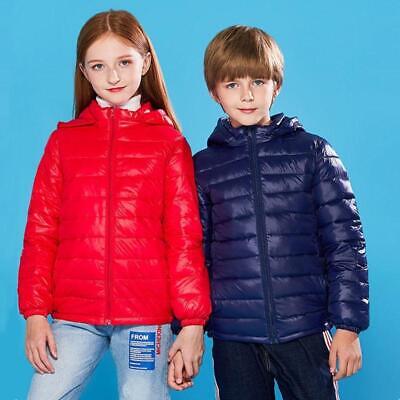 Toddler Kids Girls Boys Winter Lightweight Warm Hooded Down Coat Puffer Jacket