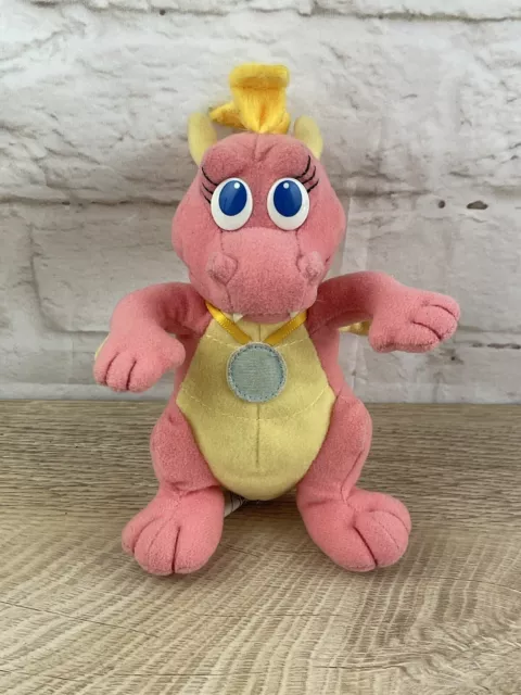 1999 Vintage Dragon Tales Flying Pink Cassie girl Plush Toy Doll Playskool 7"