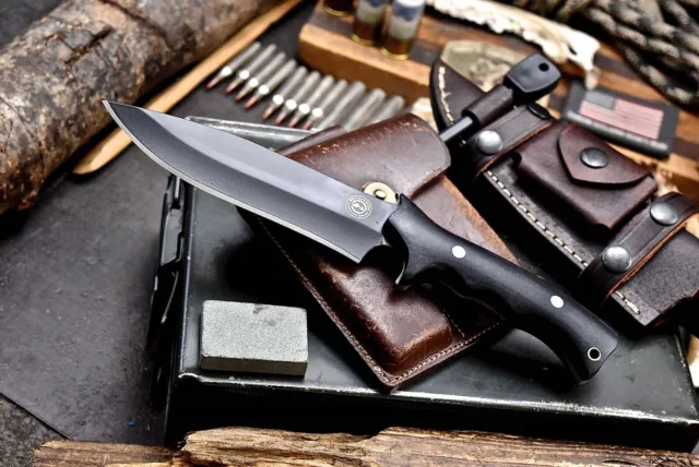 CFK HILL & CREEK Handmade D2 Custom Hunting Skinner Camping Backpack Knife Set