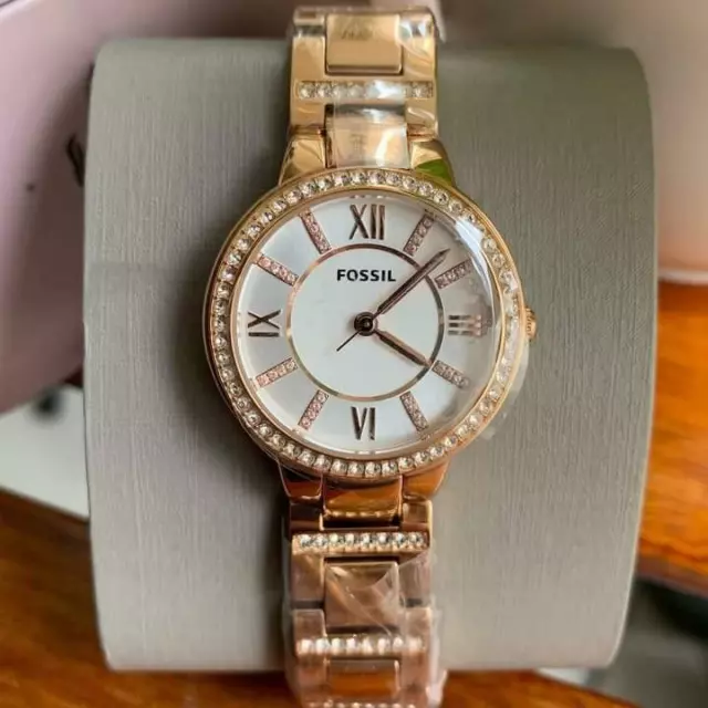 Fossil Women's Virginia Rose-Tone Stainless Steel  Watch ES3284