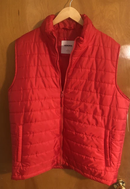 Red Puffer Vest Mens Large