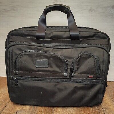 Tumi Briefcase Laptop Bag Alpha Deluxe Expandable Wheeled Carry On 26127DH