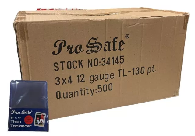 Pro Safe 3x4 130pt Toploaders 34145 New Top Loaders