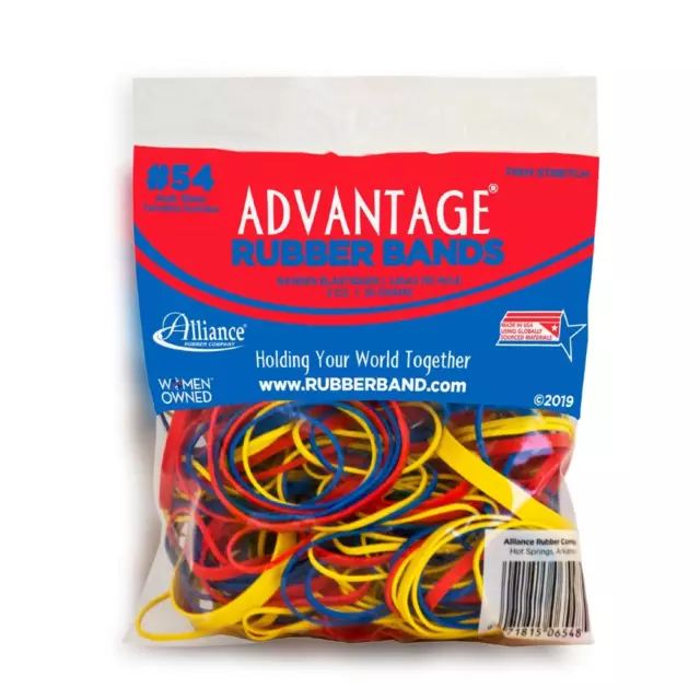NEW Rubber Bands Natural or MultiColor #54 Assorted Sizes & Alliance Size USA