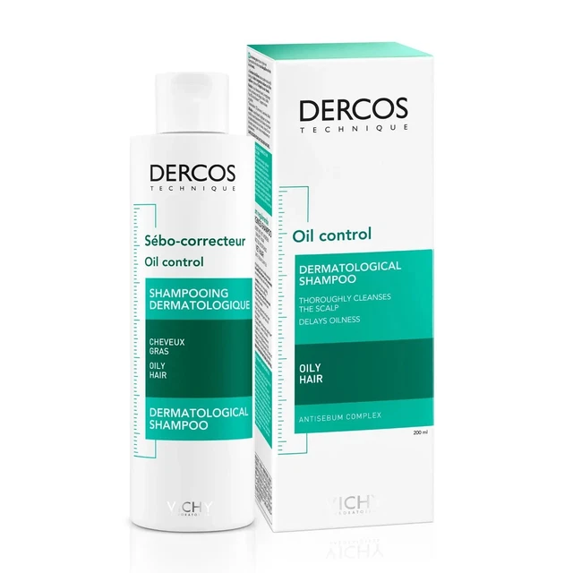 VICHY DERCOS Oil Control Advanced Action Shampoo 200ml NEW UK