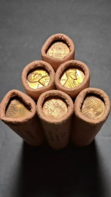 1958-D Lincoln Wheat Cent Fed Reserve Bank of Kansas City Unc BU OBW Roll