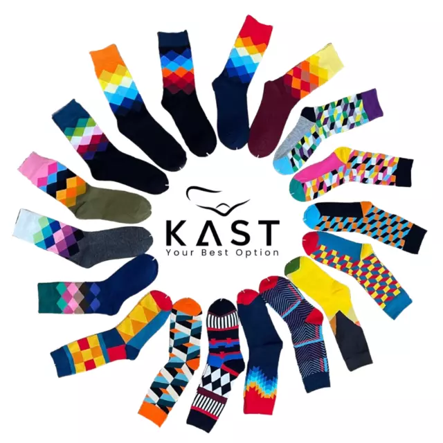 Men Colorful Socks | Fashion Socks | Size fits ALL | Funny and Crazy Socks