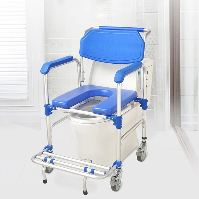 MEDICAL MOBILITY SHOWER Commode Wheelchair Transport Bedside Toilet
