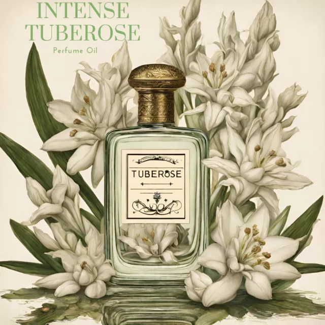 Intense Tuberose Perfume Oil, Soliflore. Natural and Organic, Handmade.