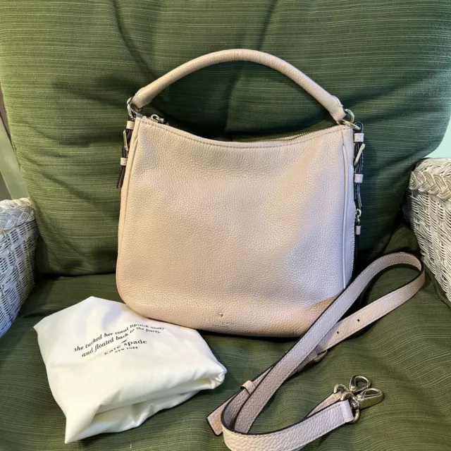 Kate Spade Shoulder Bag In Blush Pink Pebbled Leather