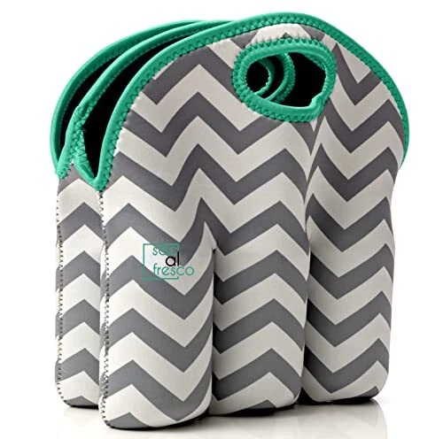 Sac al Fresco Neoprene 6 Pack Bottle Carrier, Extra Thick Insulated Baby