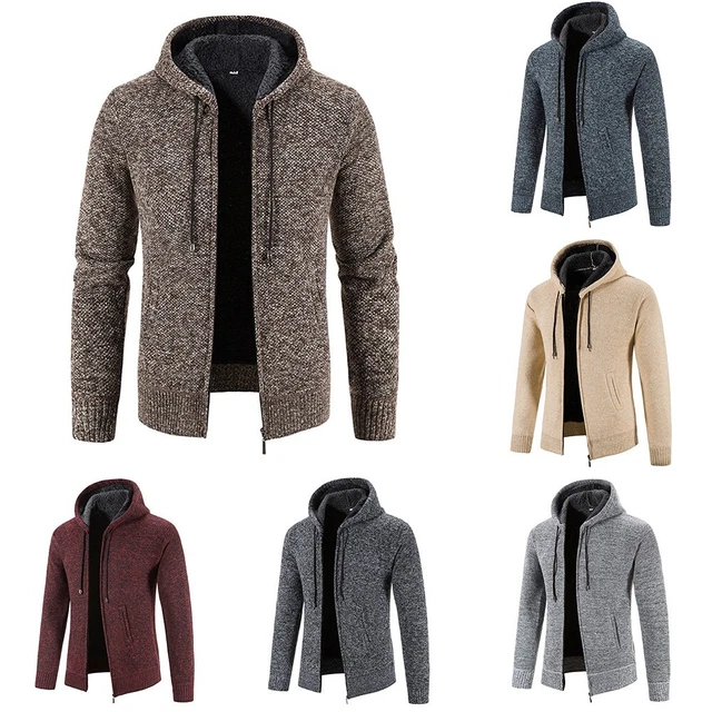 Giacche per Uomo Pullover Uomo Giacca Felpa con Cappuccio Cardigan Sweatshirt