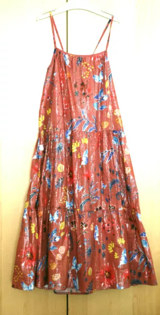 Next Girls Rust Floral Print Maxi Dress Age 4 Years BNWT