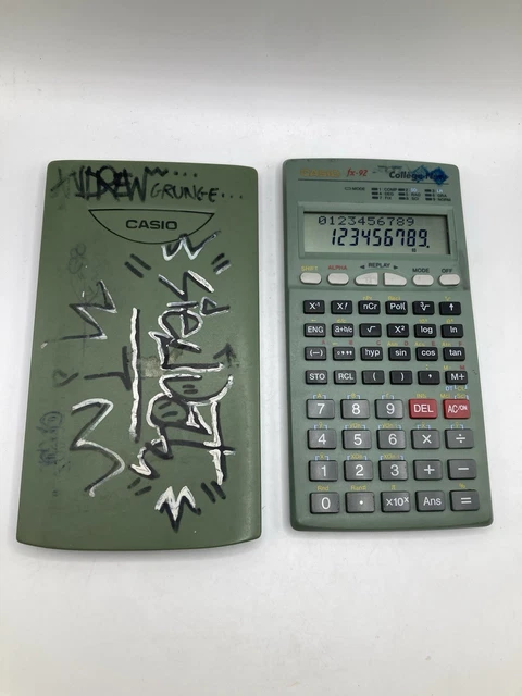 Calculatrice Casio FX-92 Collège New + – Pour Pièces (ne Fonctionne Pas)