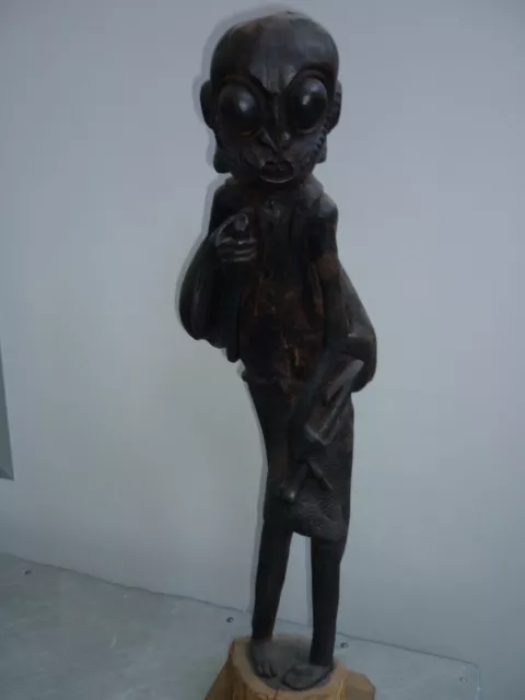 ARTE AFRICANA MAKONDE TANZANIA MOZAMBICO * 83,5 cms high! 2