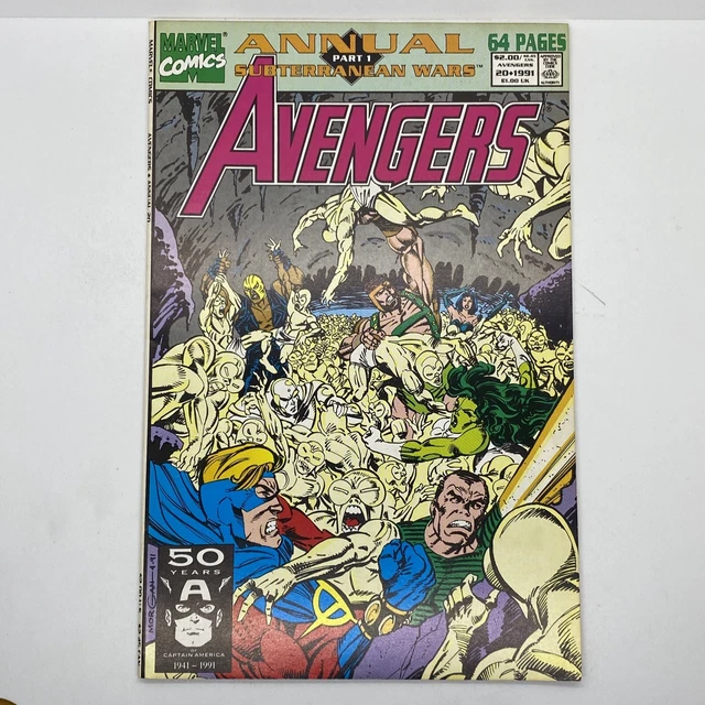 Marvel Comic Book Avengers #20 (1991) Annual Subterranean Wars Part 1 - 64 pages