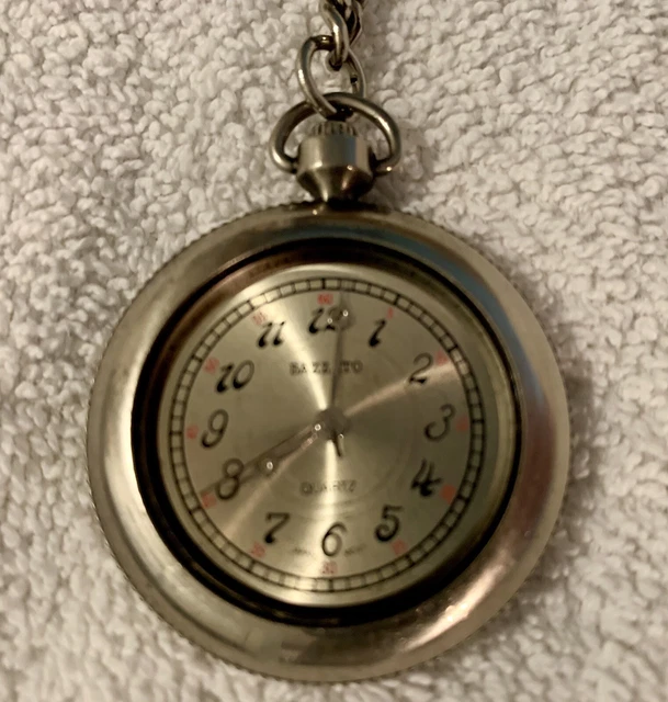 BAZZATO QUARTZ POCKET Watch NON WORKING 12.99 PicClick