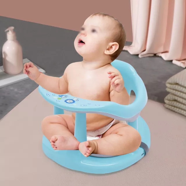 Infant Bath Tub Seat Baby Bathtub Seat w/ Backrest for 6-18 Months Green