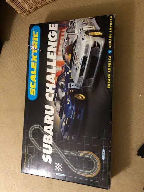 SCALEXTRIC SUBARU CHALLENGE track and cars set 10.00 PicClick UK