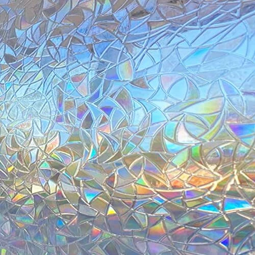 Zindoo Film pour Fenetre Anti-UV 3D Arc-en-Ciel Effet pour Vitre Film Vitrage...