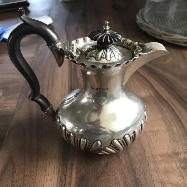 Solid Silver Coffee Pot 224gms - Hallmarked Chester John Milward Banks