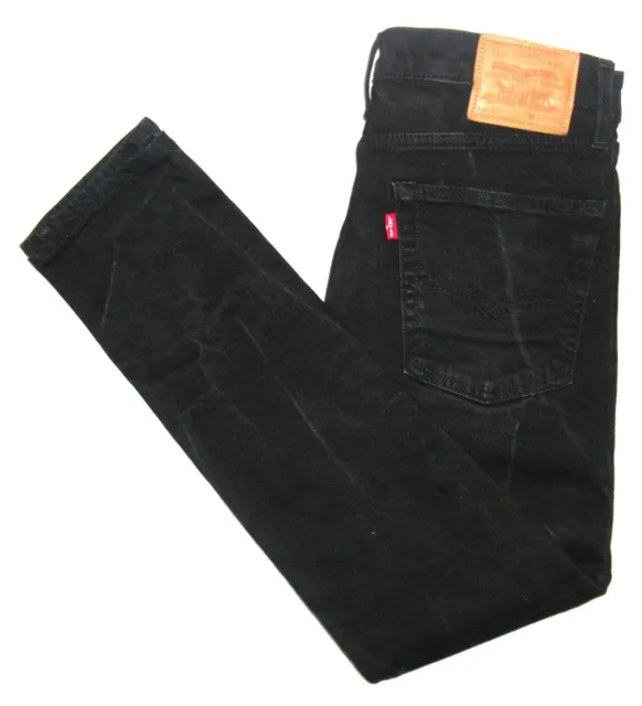 LEVI STRAUSS LEVIS 510 BIG E Slim SKINNY DENIM JEANS Black Chinos 31 28 LEATHER