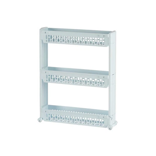 Coche nicho carro de cocina organizador multiusos blanco plástico 54,5 x 13 x 67 cm