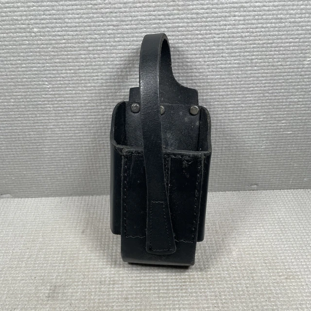 PORTABLE RADIO LEATHER holster With Belt attachment Heavy Duty Hook And