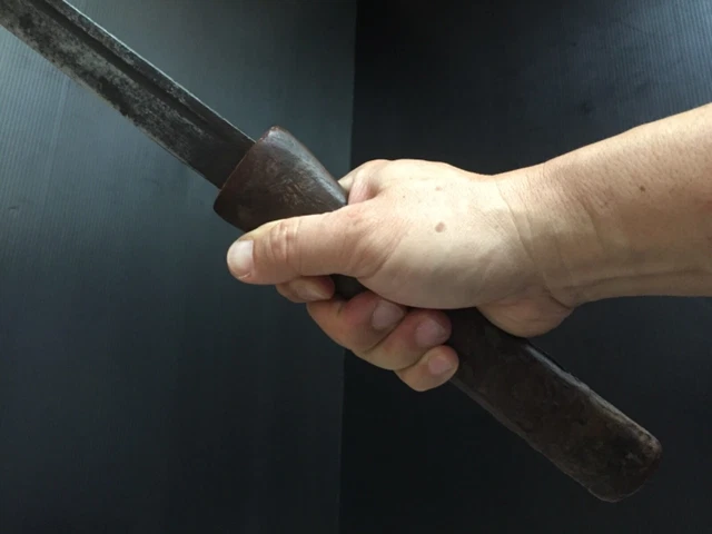 Antique Burmese temple monk Dha sword 3
