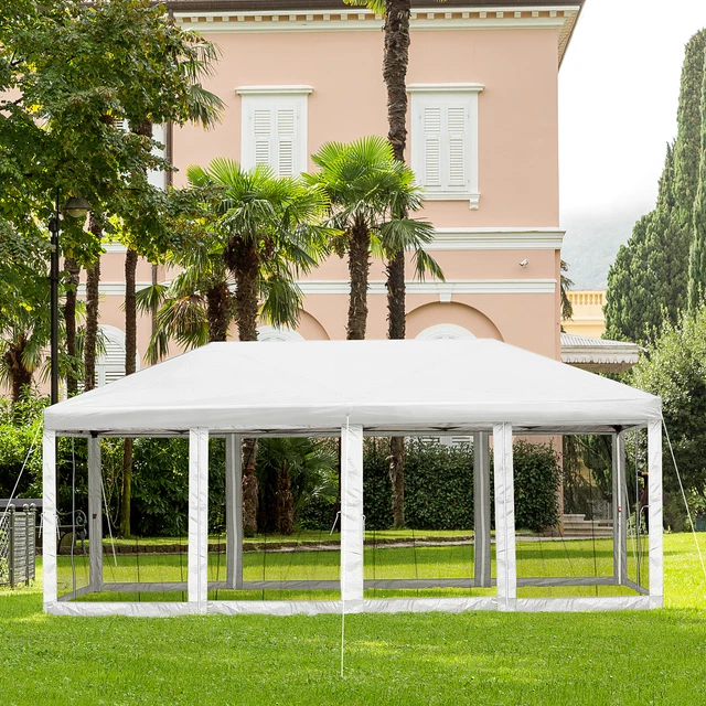 Outsunny Faltpavillon Pop-Up-Pavillion Gartenpavillon mit Tasche Stahl+Oxford