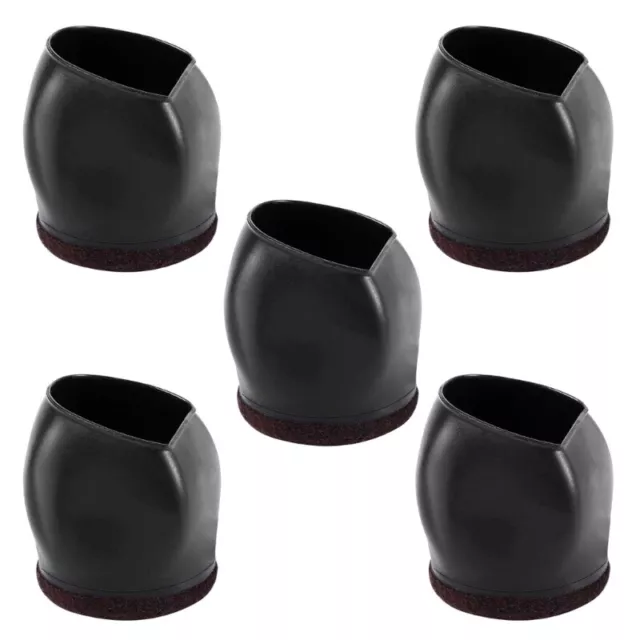 Furniture Stoppers Wheel Cups Felt Chair Caster Cups Floor Protector Black