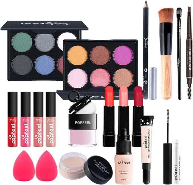 20 pezzi Multiuso Set Trucco, Kit Trucco Tutto in Uno Palette Cosmetica per Prin