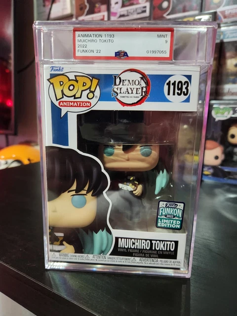 FUNKO POP DEMON Slayer 1193 Muichiro Tokito Funkon 2022 psa graded mint ...