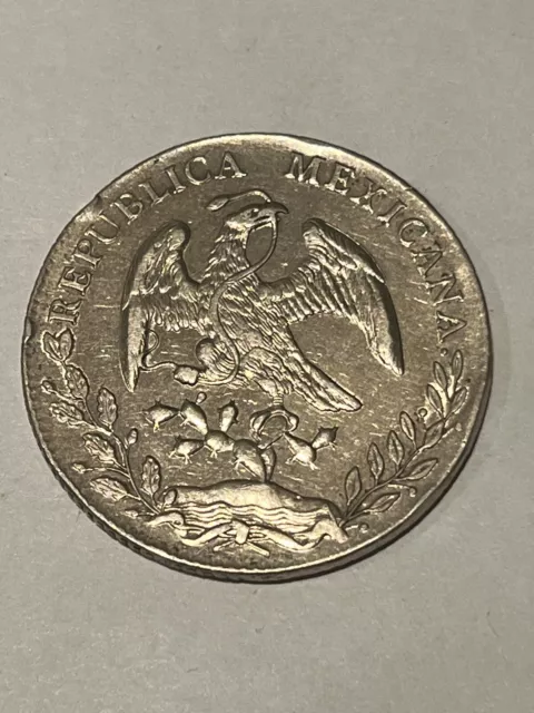 1888 Ca MM Mexico 8 Reales Libertad Republica Mexicana VF/AU Silver Coin 🇲🇽 🪙 2