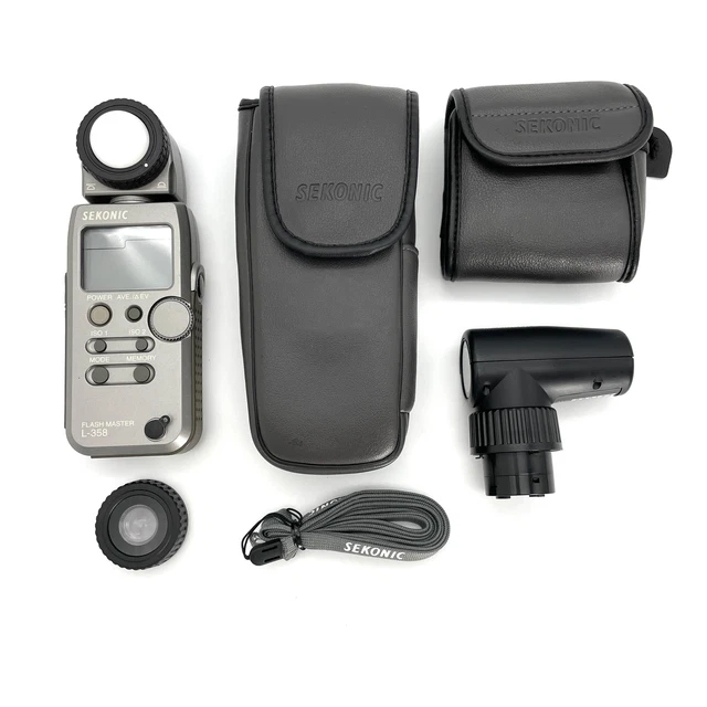 [ MINT w/ 5 NP Finder] SEKONIC L358 Flash Master Light Digital Meter JAPAN